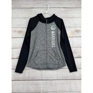 GIII 4HER Carl Banks Golden State Warriors Full Zip Hoodie Womens S Gray Black